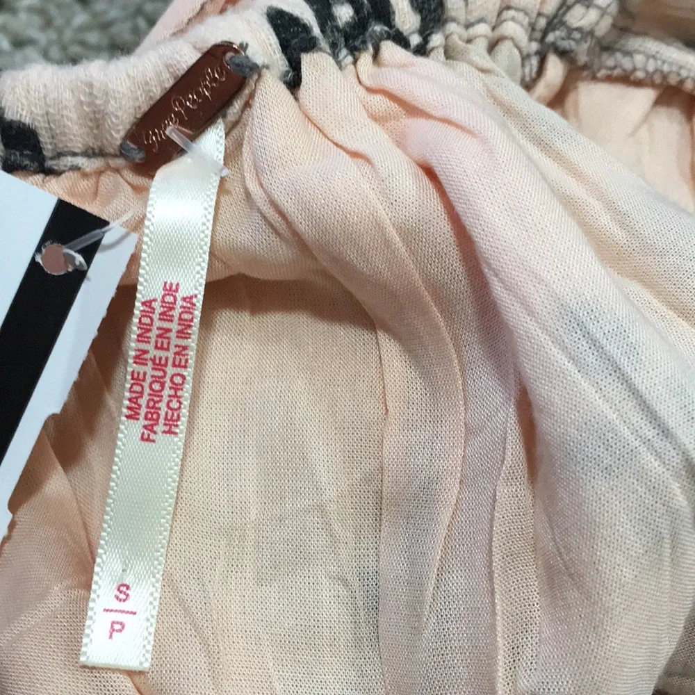 Free People Cotton Lined Gauzy forget me not Open Back Side Slit Midi EUC DRESS - Picture 7 of 8